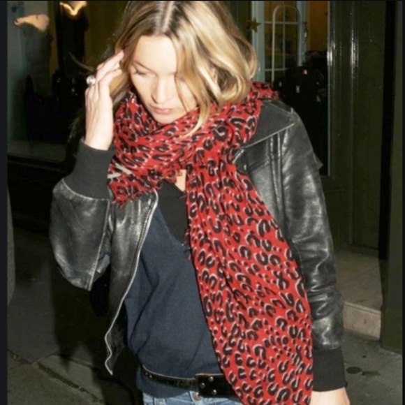 Louis Vuitton Limited Luxury Oversized Leopard Cashmere Silk Italy Scarf - Picture 1 of 6